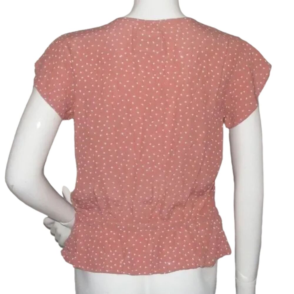 Rails Blouse, S, Button Front, Drawstring Peplum,… - image 6